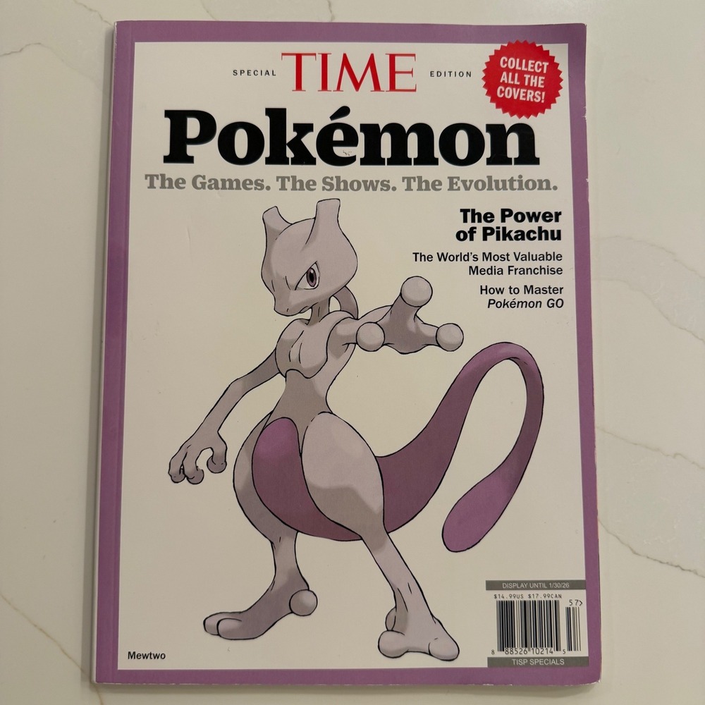 TIME Special Edition Pokemon Magazine Mewtwo Cover The Power of Pikachu 2024